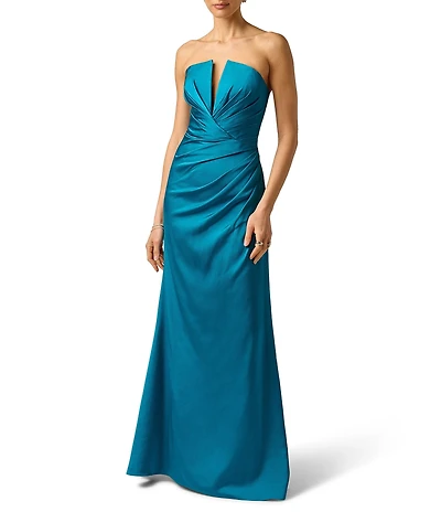 Adrianna Evening by Adrianna Papell Textured Crepe Long Dress