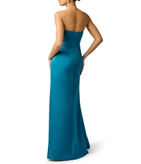 Adrianna Evening by Adrianna Papell Textured Crepe Long Dress