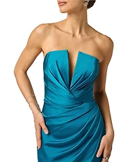 Adrianna Evening by Adrianna Papell Textured Crepe Long Dress