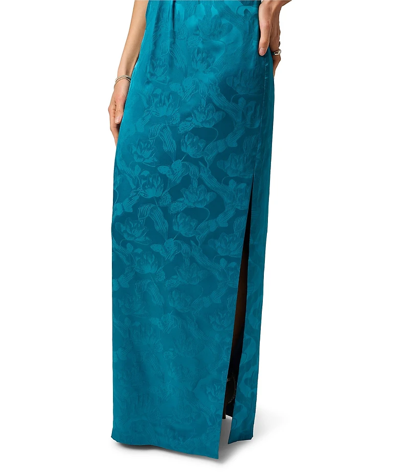 Adrianna Evening by Adrianna Papell Woven Jacquard Long Dress