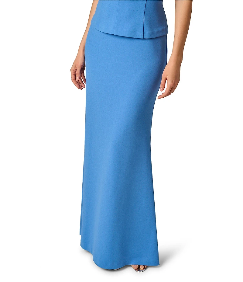 Adrianna Papell 3D Floral Applique Faux 2-Piece Crepe Gown