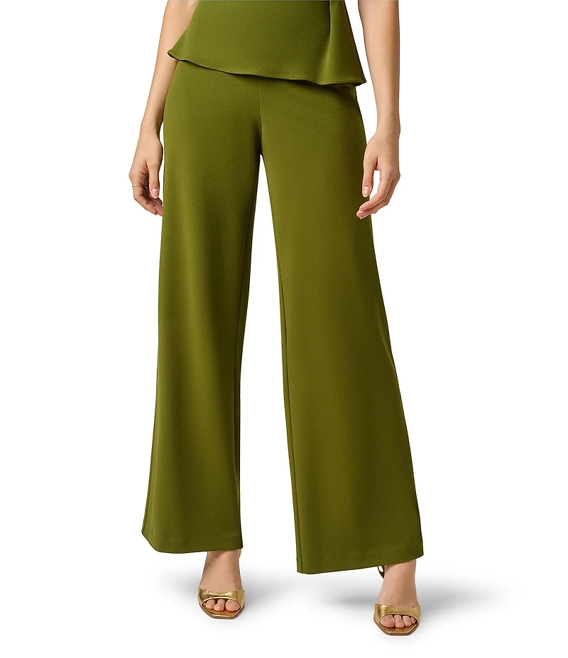 Adrianna Papell Crepe V-Neck Sleeveless Peplum Jumpsuit