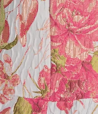 Adrianna Papell Floral Jacquard Crew Neck Sleeveless Drop Waist Midi Dress