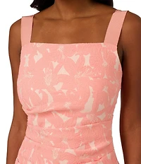 Adrianna Papell Floral Jacquard Sheath Dress