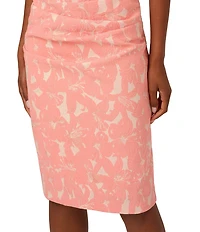 Adrianna Papell Floral Jacquard Sheath Dress