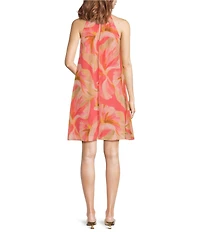 Adrianna Papell Halter Chiffon Mini Dress