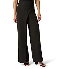 Adrianna Papell Knit Crepe Asymmetrical Neck Jumpsuit