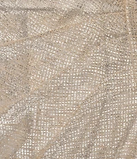 Adrianna Papell Metallic Flutter Sleeve Gown