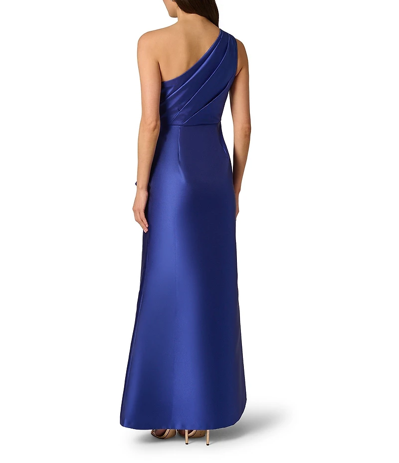 Adrianna Papell One Shoulder Mikado Mermaid Gown