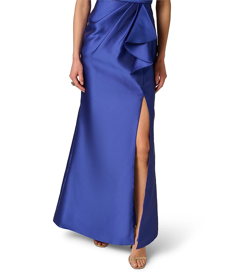 Adrianna Papell One Shoulder Mikado Mermaid Gown