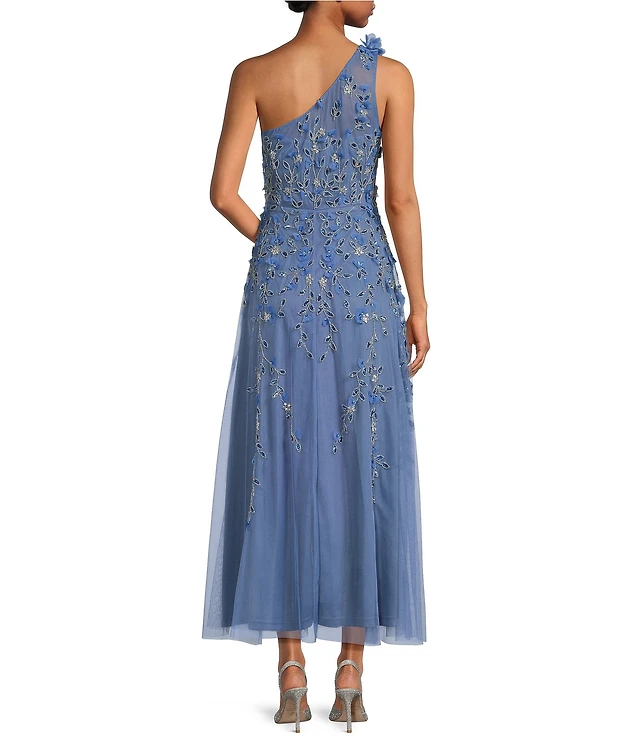 Adrianna Papell 3D Beaded Mesh Long Sleeve Midi Length at Hamilton Place in Chattanooga, TN Adrianna Papell 3D Beaded Mesh Long Sleeve Midi Length at Hamilton Place in Chattanooga, TN