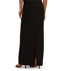 Adrianna Papell Pearl Crepe Short Sleeve Gown