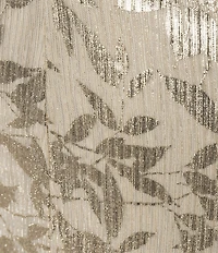 Adrianna Papell Plus Size Novelty Foil Floral Print Off-The-Shoulder Mermaid Gown