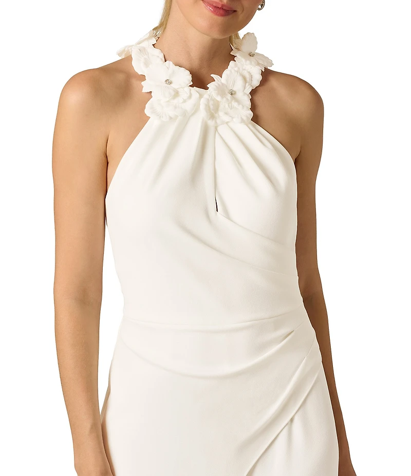 Adrianna Papell Rosette Halter Jumpsuit