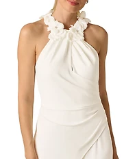 Adrianna Papell Rosette Halter Jumpsuit