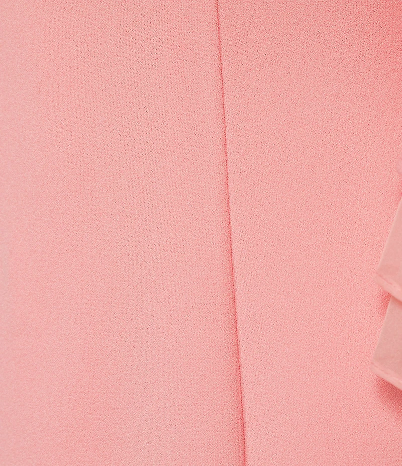 Adrianna Papell Stretch Crepe 3/4 Bell Sleeve Boat Neck Sheath Dress