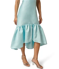 Adrianna Papell Tie Back Mikado Midi Dress