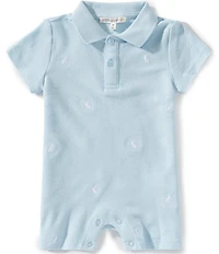 Adventurewear 360 Baby Boys Bunny Print Short Sleeve Polo Shortall