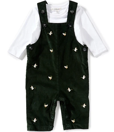Adventurewear 360 Baby Boys Embroidered Duck Schiffli Overall