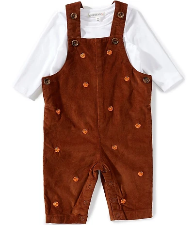 Adventurewear 360 Baby Boys Embroidered Pumpkin Schiffli Overall