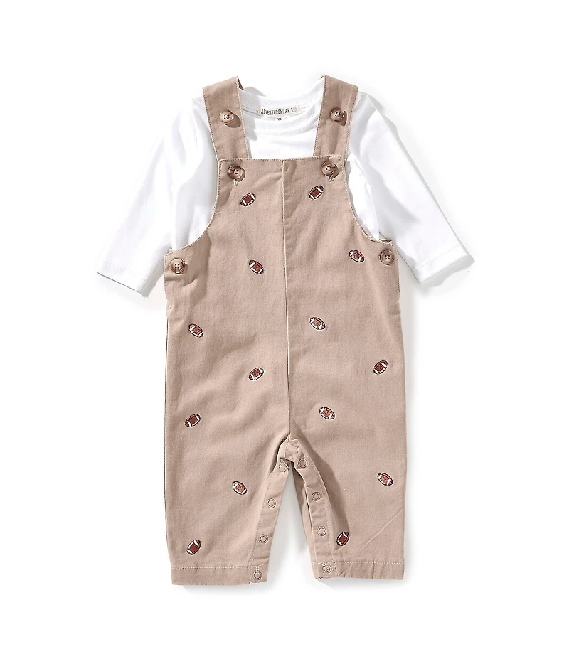 Adventurewear 360 Baby Boys Football Schiffli Overall Romper Set