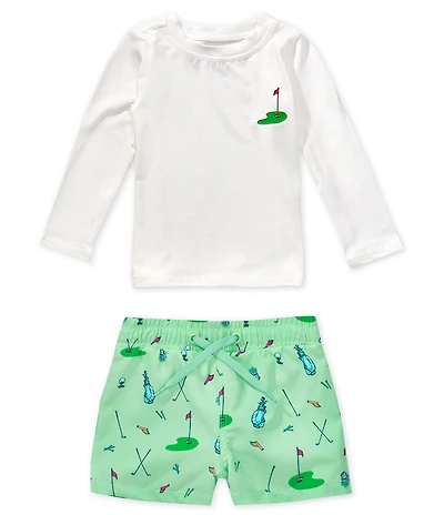 Adventurewear 360 Baby Boys Golf Rashguard & Swim Trunks Set