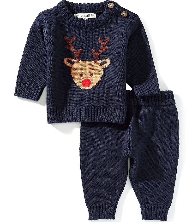 Adventurewear 360 Baby Boys Long Sleeve Reindeer Top & Pants Set