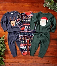 Adventurewear 360 Baby Boys Long Sleeve Santa Sweater & Pants Set