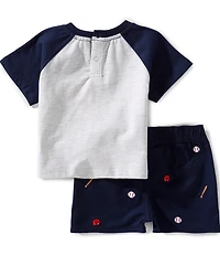 Adventurewear 360 Baby Boys Slugger Short Sleeve T-shirt & Shorts Set