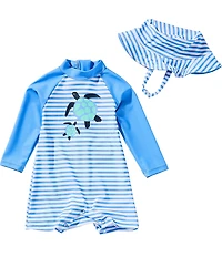 Adventurewear 360 Baby Boys Turtle Rashguard One-Piece Swimsuit