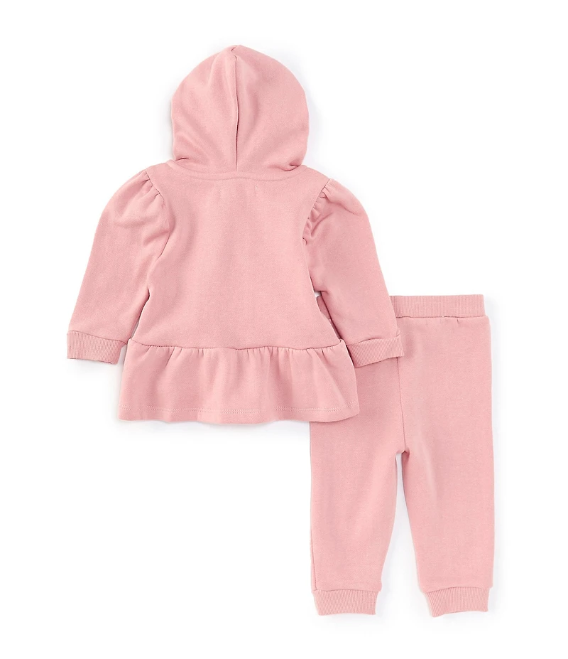 Adventurewear 360 Baby Girls Long Sleeve Schiffli Hooded Jogger Set