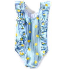 Adventurewear 360 Baby Girls Lemon Ruffle One-Piece Swimsuit