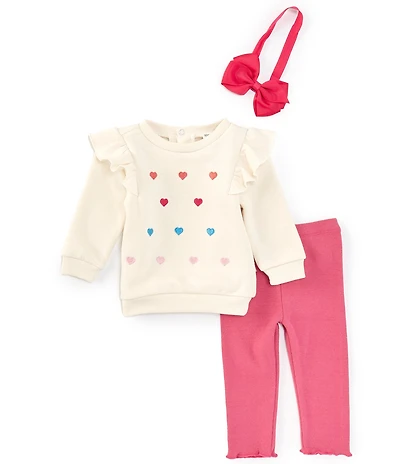 Adventurewear 360 Baby Girls Long Sleeve Tunic Heart Top & Leggings Set