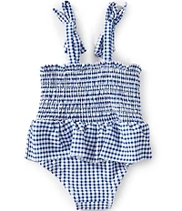Adventurewear 360 Baby Girls Red Gingham One-Piece Swimsuit
