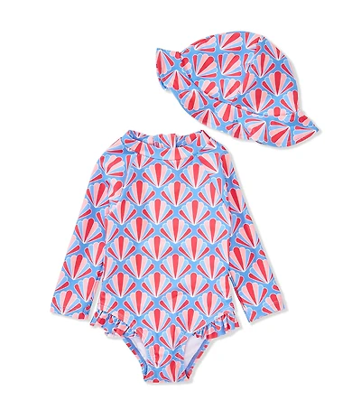 Adventurewear 360 Baby Girls Seashell One Piece Swimsuit