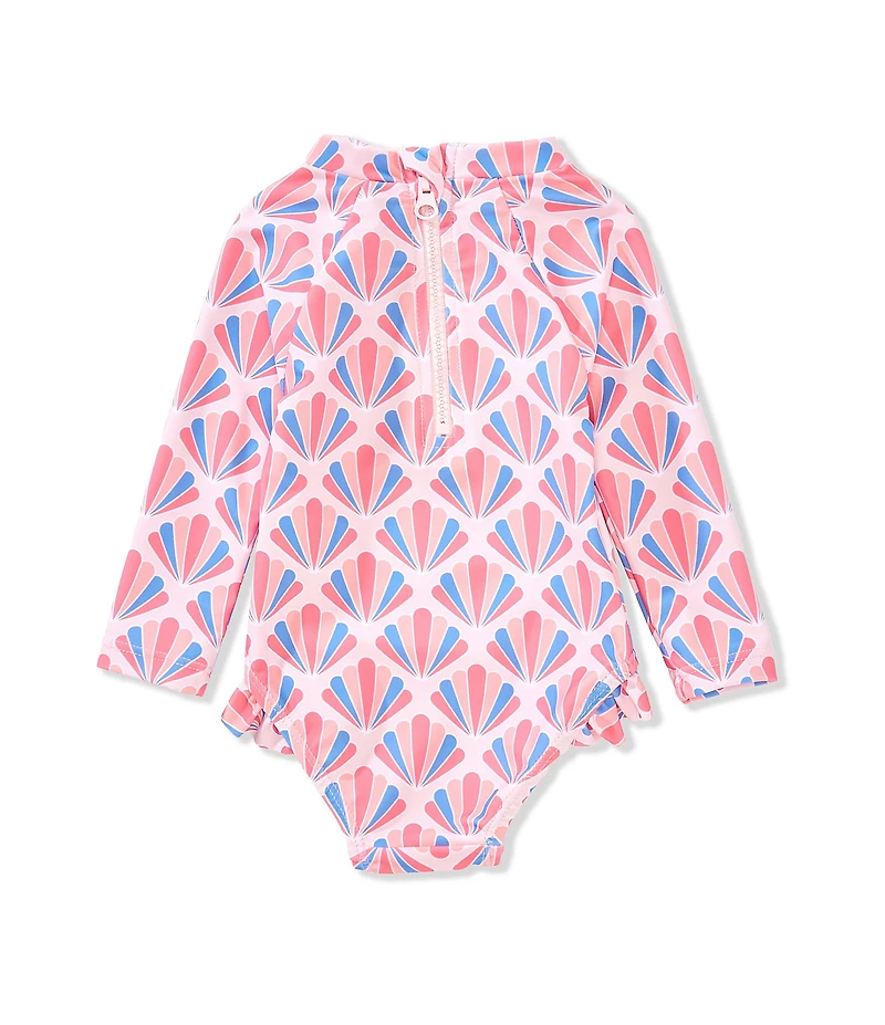 Adventurewear 360 Baby Girls Seashell Pink One Piece Swimsuit