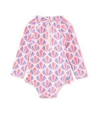 Adventurewear 360 Baby Girls Seashell Pink One Piece Swimsuit