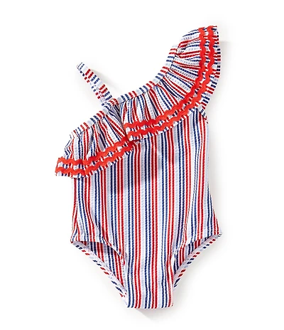 Adventurewear 360 Baby Girls Stripe Seersucker One-Piece Swimsuit