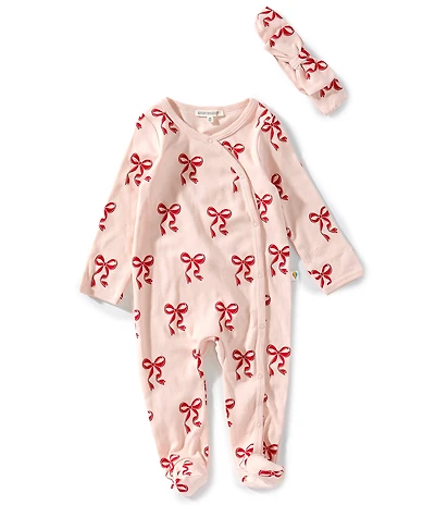 Adventurewear 360 Baby Girls Bow Footie Coverall