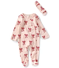 Adventurewear 360 Baby Girls Bow Footie Coverall