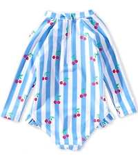Adventurewear 360 Baby Girls Cherry Stripe Rashguard