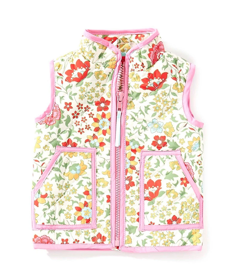 Adventurewear 360 Baby Girls Floral Print Quilted Vest