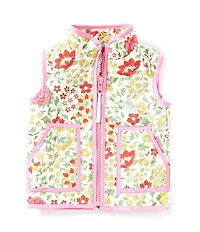 Adventurewear 360 Baby Girls Floral Print Quilted Vest