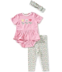 Adventurewear 360 Baby Girls Knit Tulip Bodysuit Set