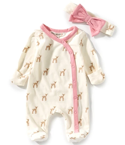 Adventurewear 360 Baby Girls Knit Woodland Footed Coverall