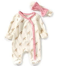 Adventurewear 360 Baby Girls Knit Woodland Footed Coverall