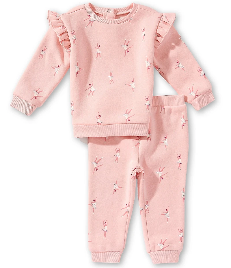 Adventurewear 360 Baby Girls Long Sleeve Ballet Print Top & Pants Set