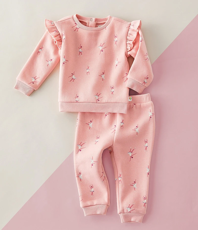 Adventurewear 360 Baby Girls Long Sleeve Ballet Print Top & Pants Set