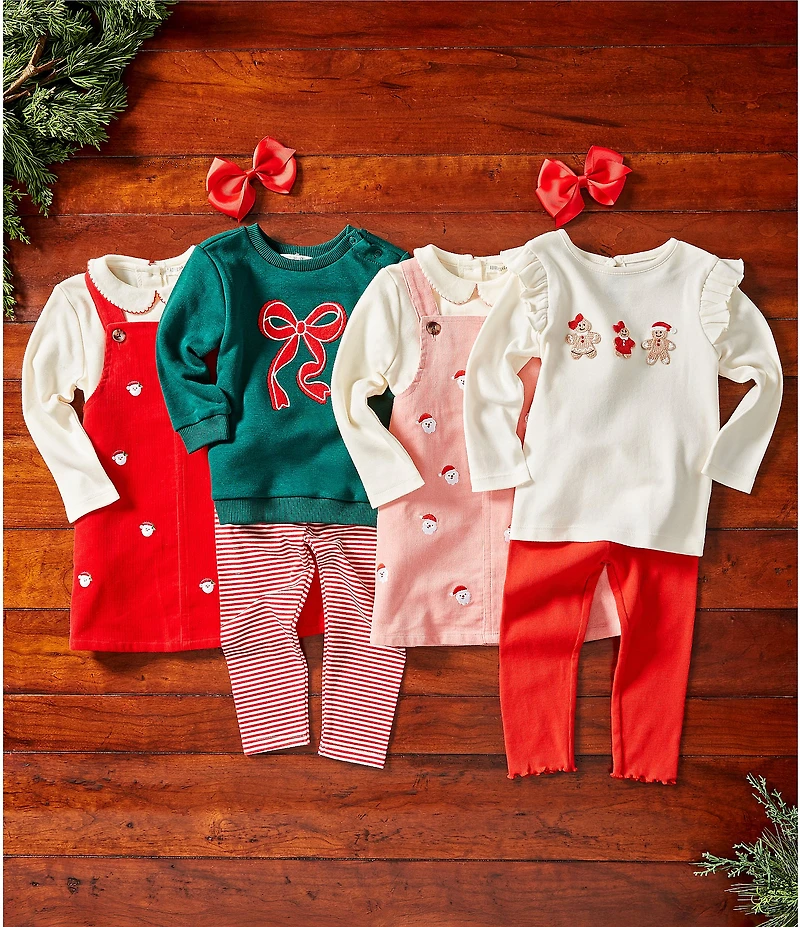Adventurewear 360 Baby Girls Long Sleeve Bow Applique Long Sleeve Top & Leggings Set