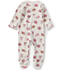 Adventurewear 360 Baby Girls Long Sleeve Football Bow Footed Coverall